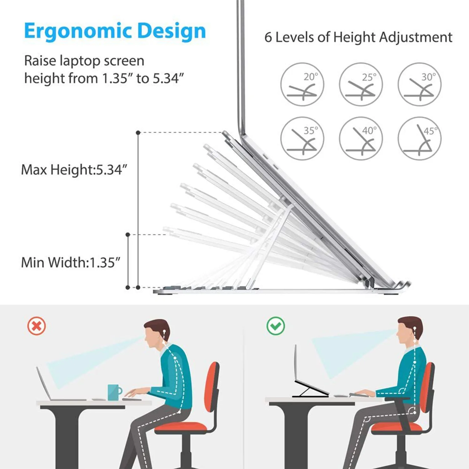 4724 Foldable & Adjustable Portable Laptop Stand for laptops