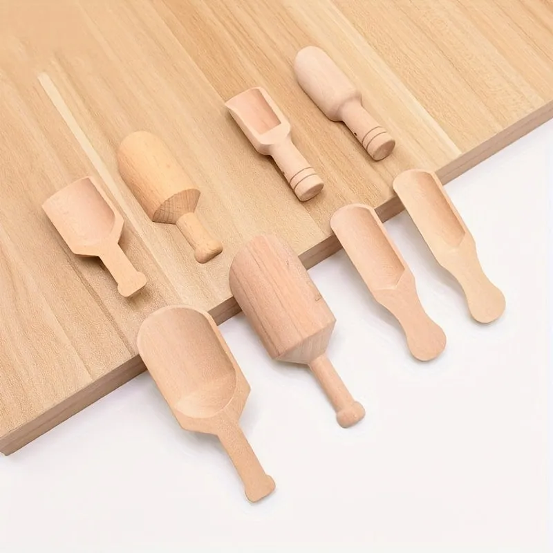 4pcs Set Wooden Tea and Salt Spoons - Perfect for Tea, Coffee, and Bath Salt - Set of 4