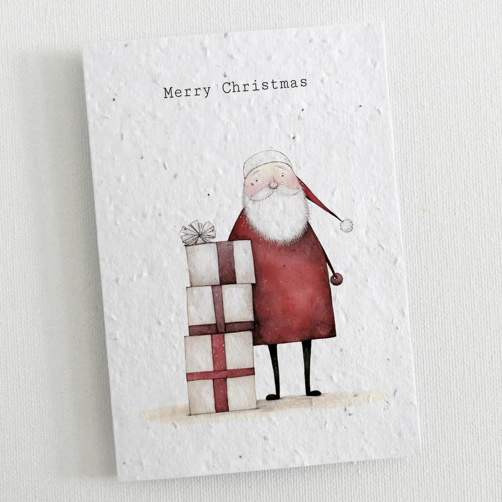 6 Plantable Christmas Cards - Scandi Father Christmas