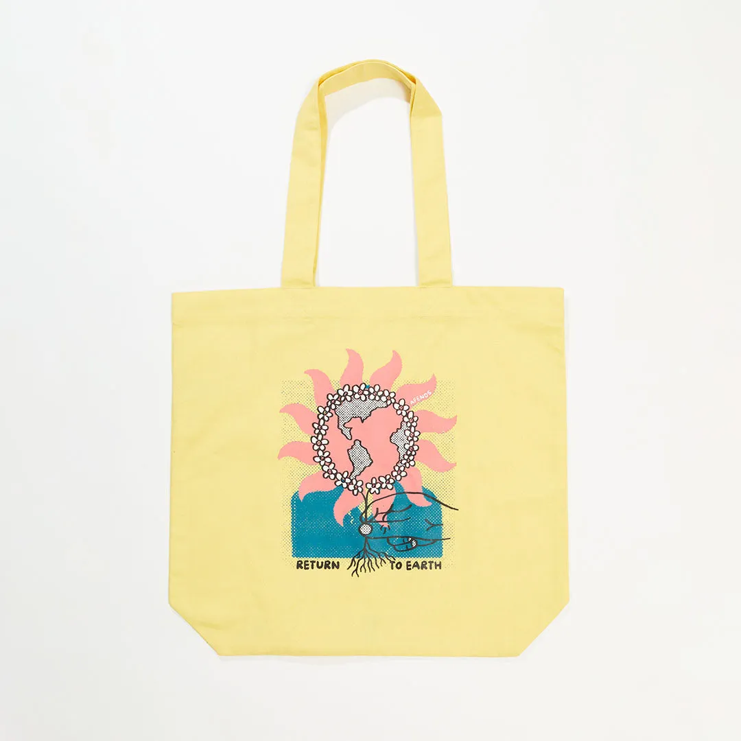 AFENDS Unisex Return To Earth - Tote Bag - Butter