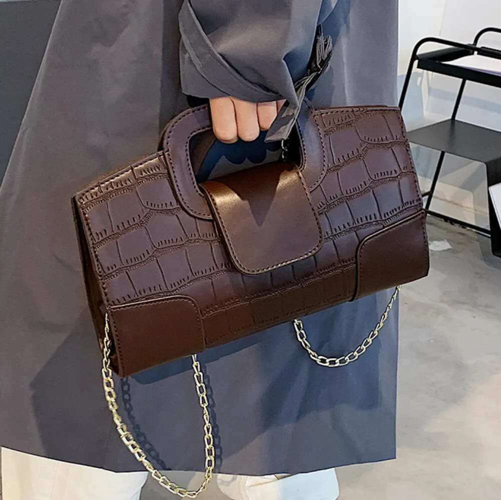 Alligator Chain Shoulder Bag