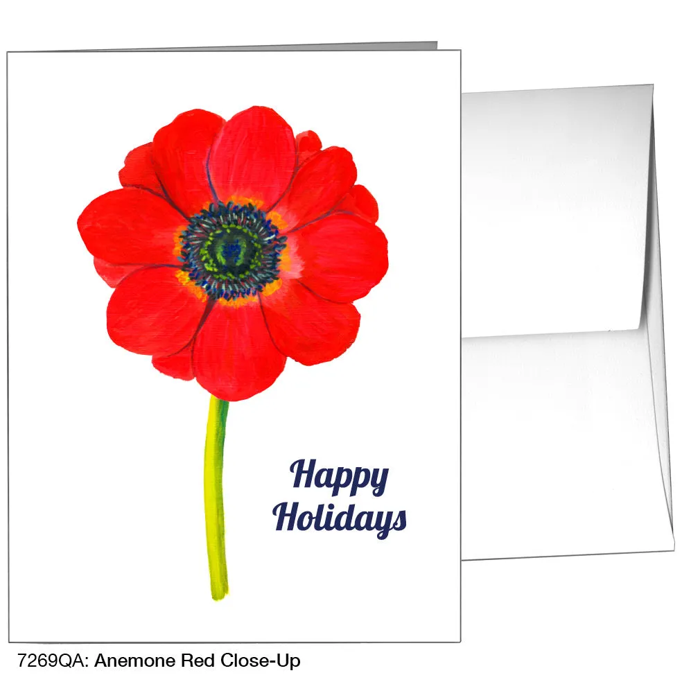 Anemone Red Close-Up, Greeting Card (7269QA)