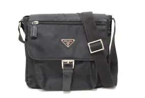 Authentic Prada Black Nylon Crossbody Messenger Bag