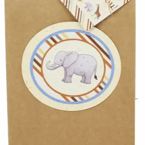 Baby Safari Favor Bag Tags (Six tags, 4-inch) (Bags not included.)