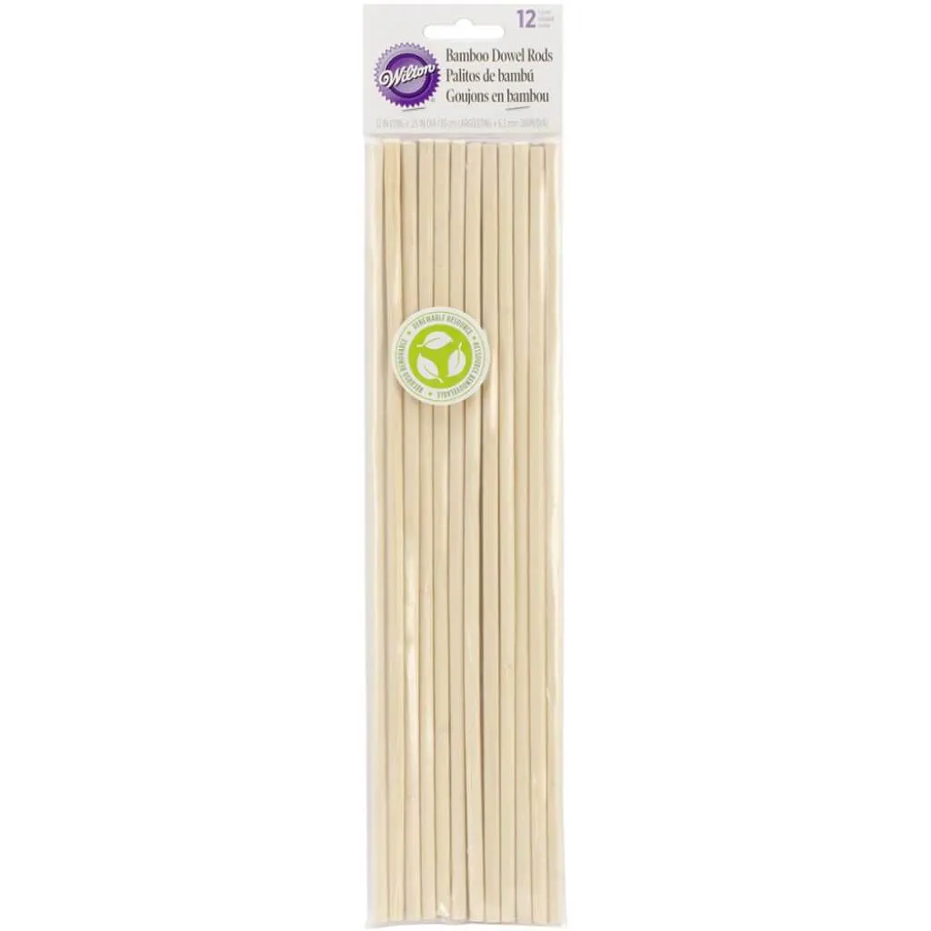 Bamboo Dowel Rods 12/Pkg 12in