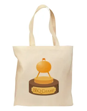 BBQ Champ - Golden Grill Trophy Grocery Tote Bag by TooLoud