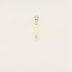 Be Mummy - Mini pacifier holder - Pearl: Light yellow