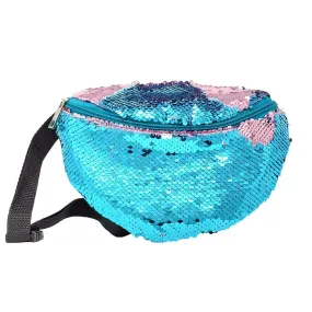 Blue Sequin Fanny Pack