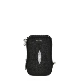 BOC05MA- Cuadra black small fashion stingray messenger bag for men / women