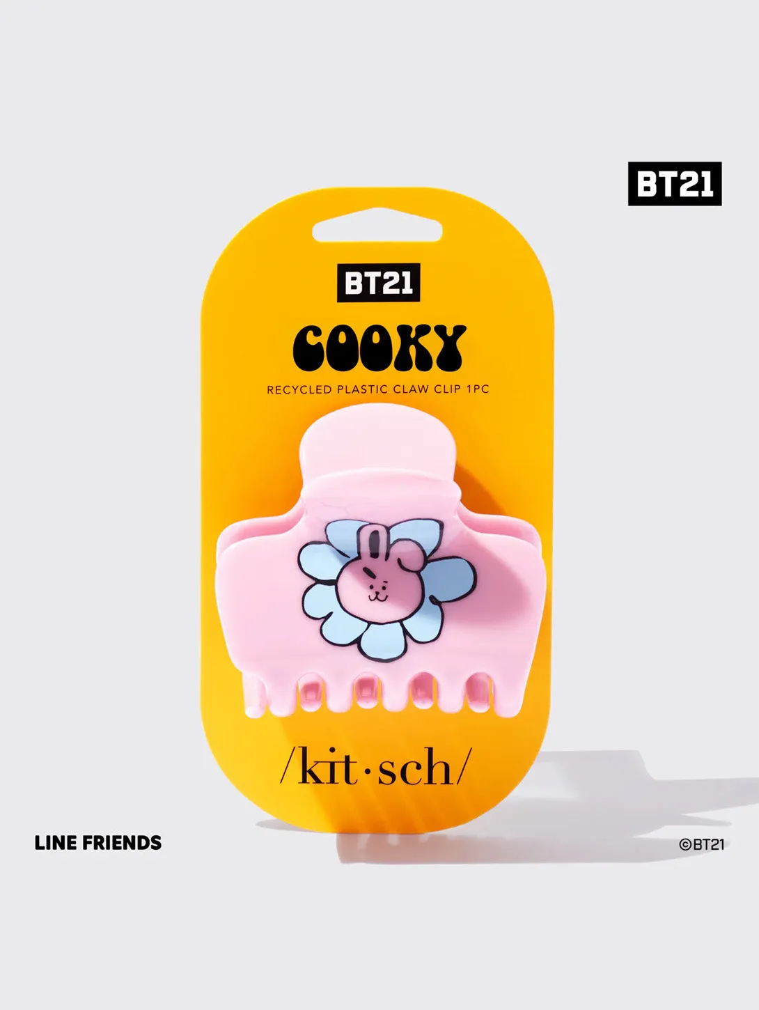 BT21 Recycled Plastic Puffy Claw Clip - Cooky