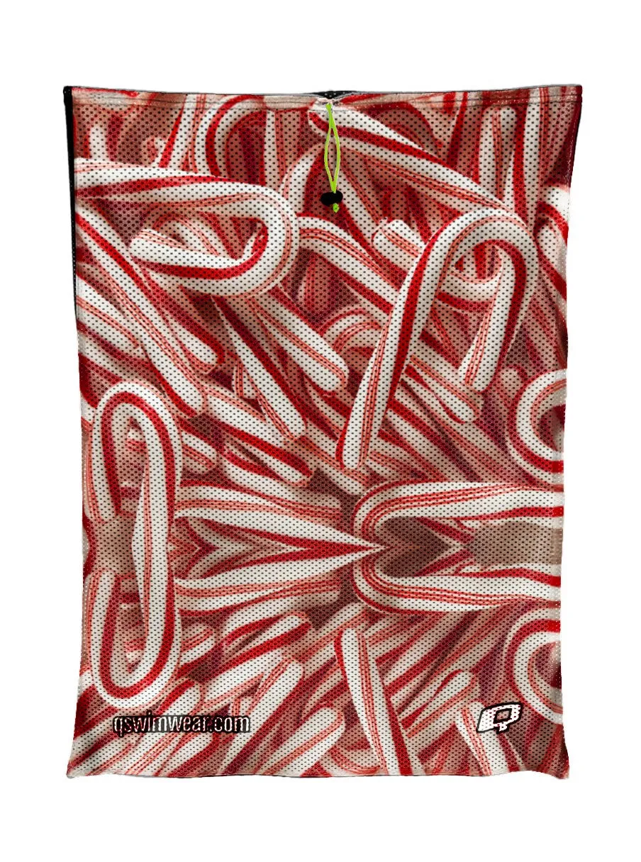 Candy Cane Mesh Bag