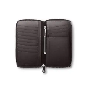 CARAN D'ACHE, HAUTE MAROQUINERIE EBONY PASSPORT HOLDER