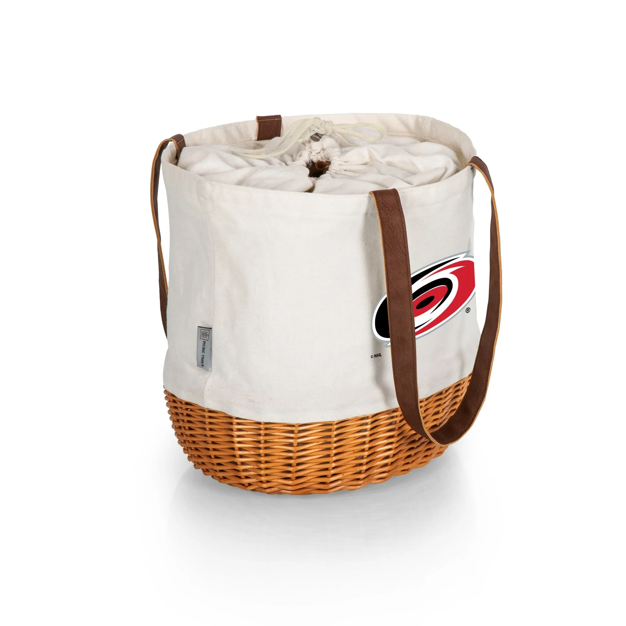 Carolina Hurricanes - Coronado Canvas and Willow Basket Tote