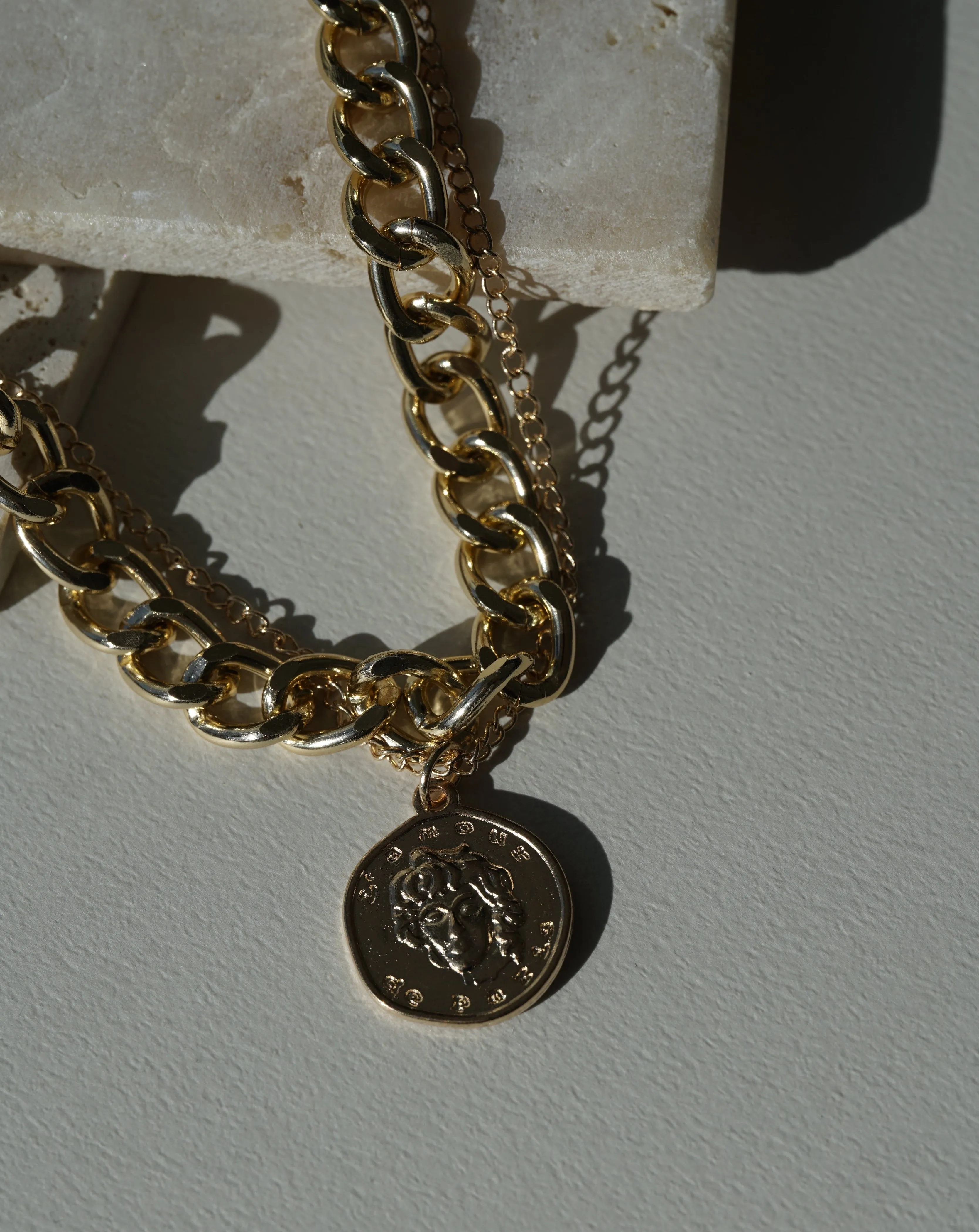 Chain coin necklace