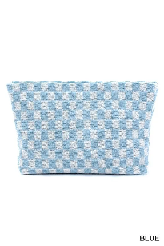 Checkered Makeup Pouch