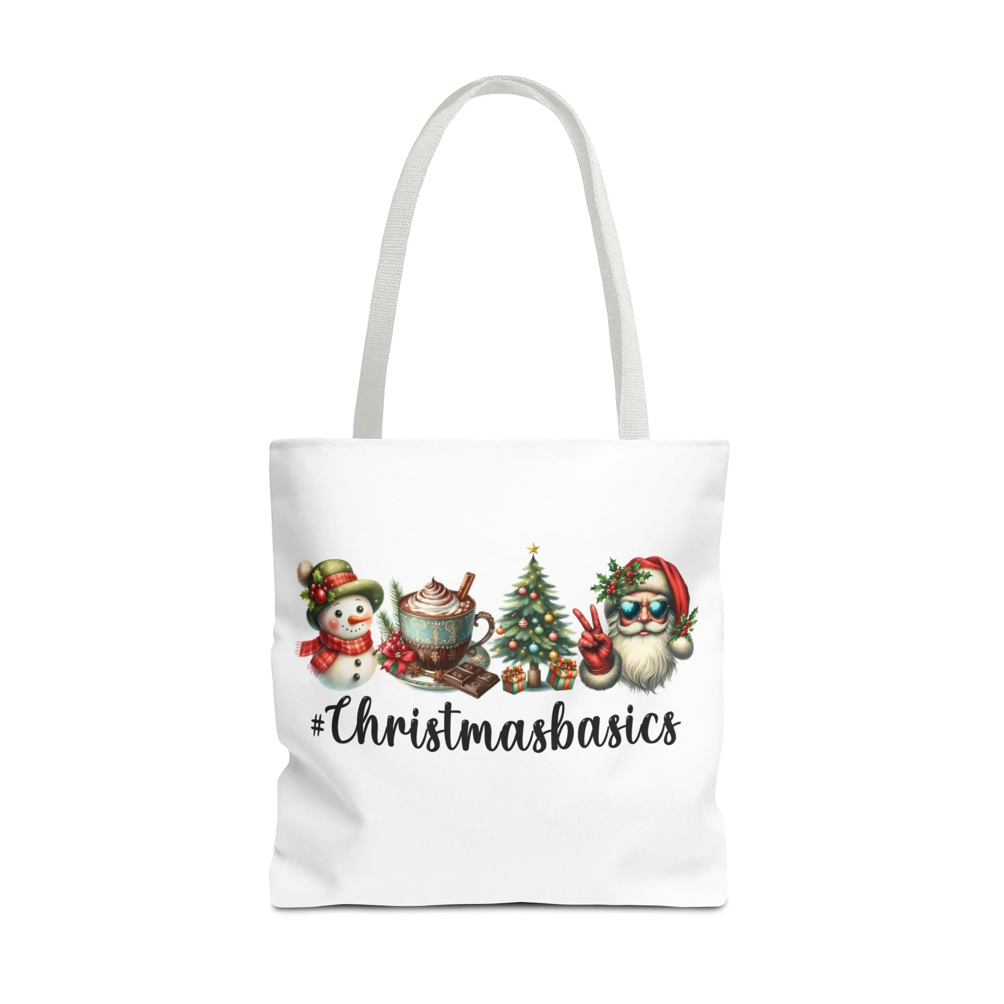 #ChristmasBasics Tote Bag - Festive Holiday Carryall for Seasonal Cheer