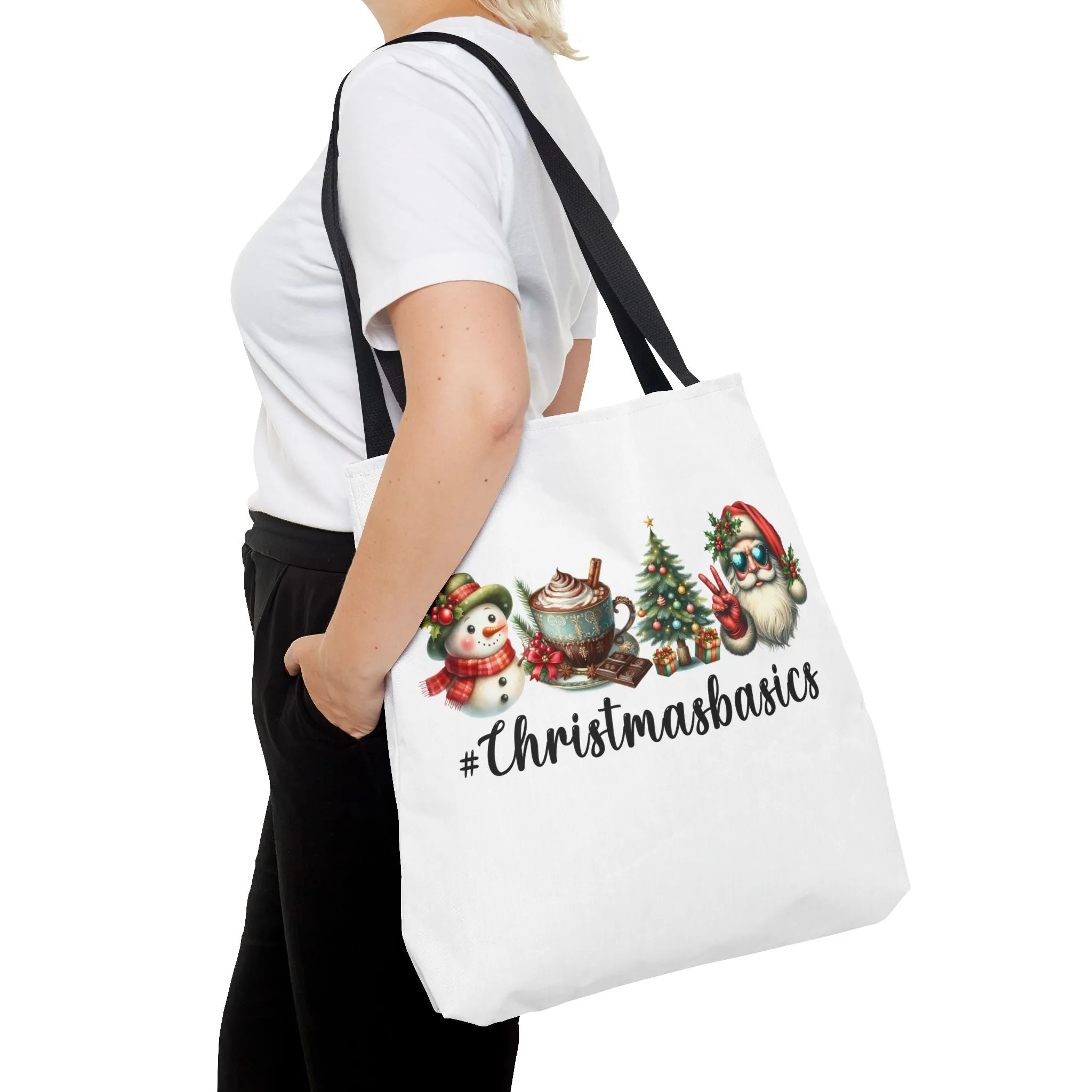 #ChristmasBasics Tote Bag - Festive Holiday Carryall for Seasonal Cheer