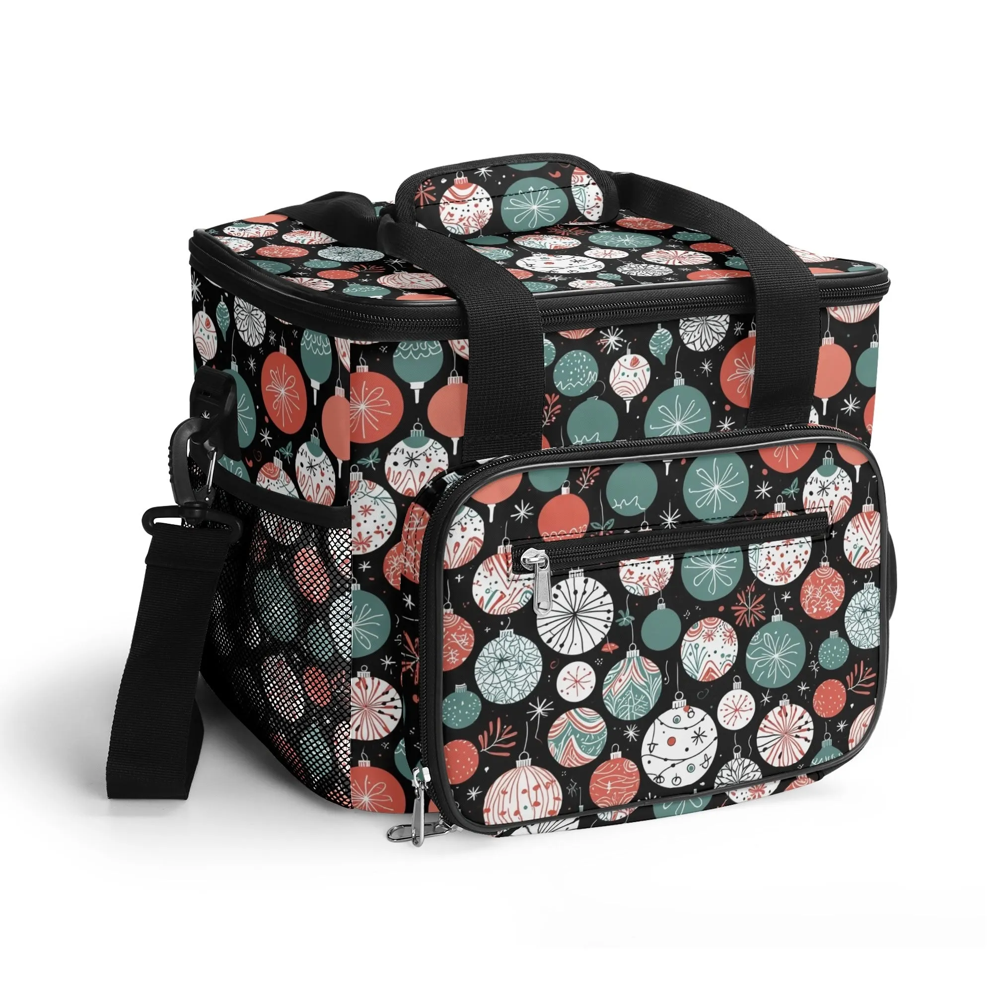 Colorful Ornament Insulated Leakproof Cooler Bag Lunch Box