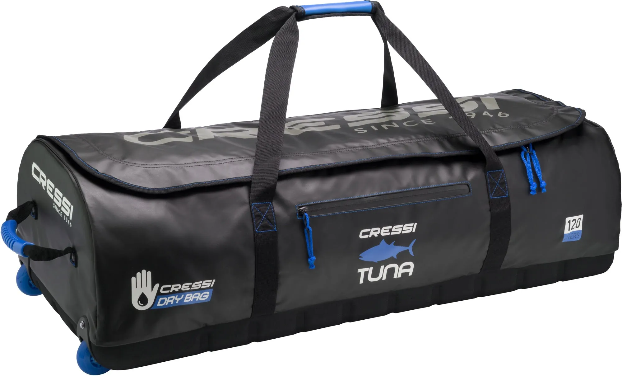 Cressi Tuna High-Capacity Wheeled Bag Water Resistant 120L Capacity Ideal for Scuba Diving and Water Sports Equipment