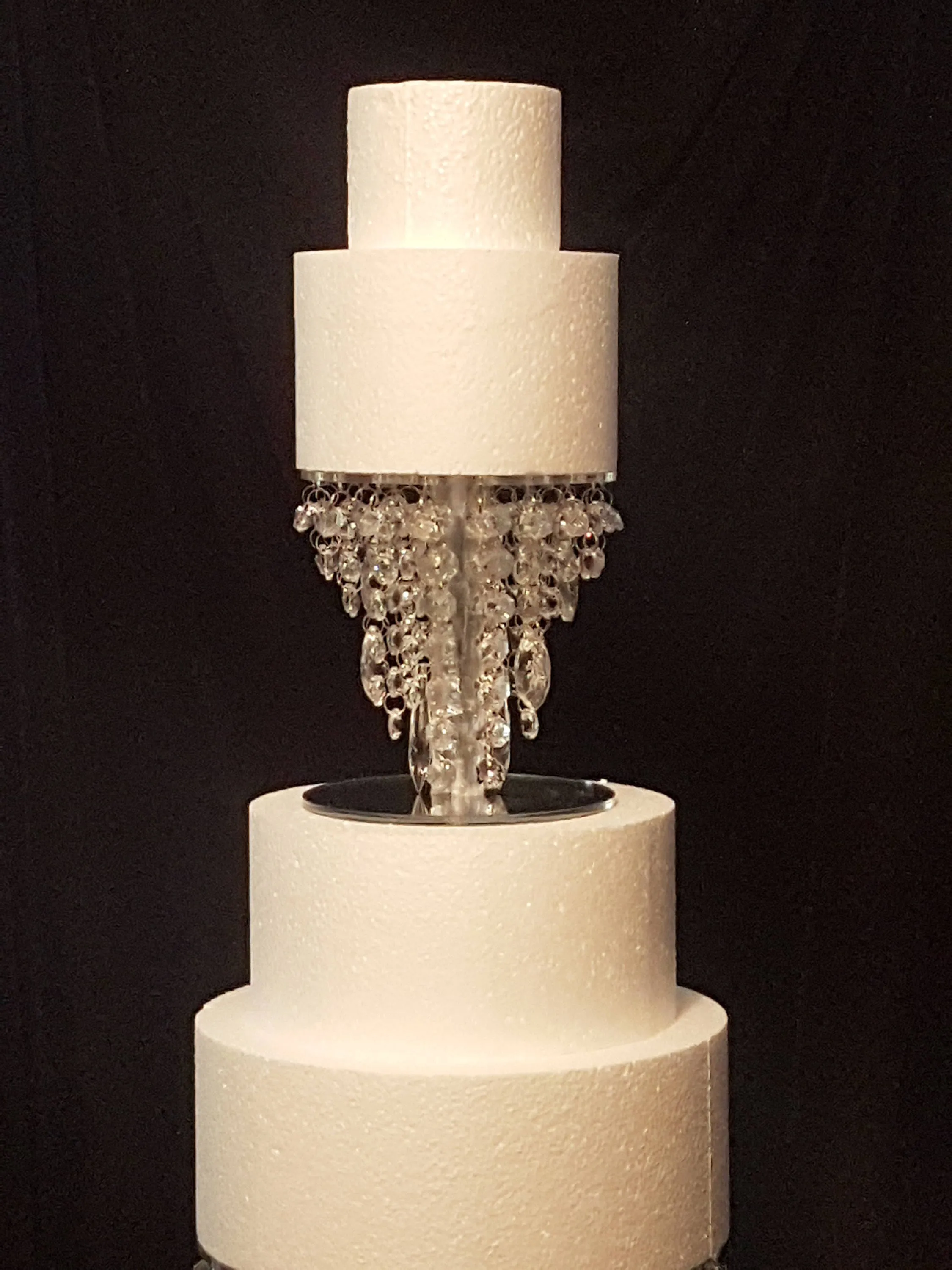 Crystal cake stand, 2 tier set ,10" & 14" CHANDELIER DESIGN Faux crystal by Crystal wedding uk