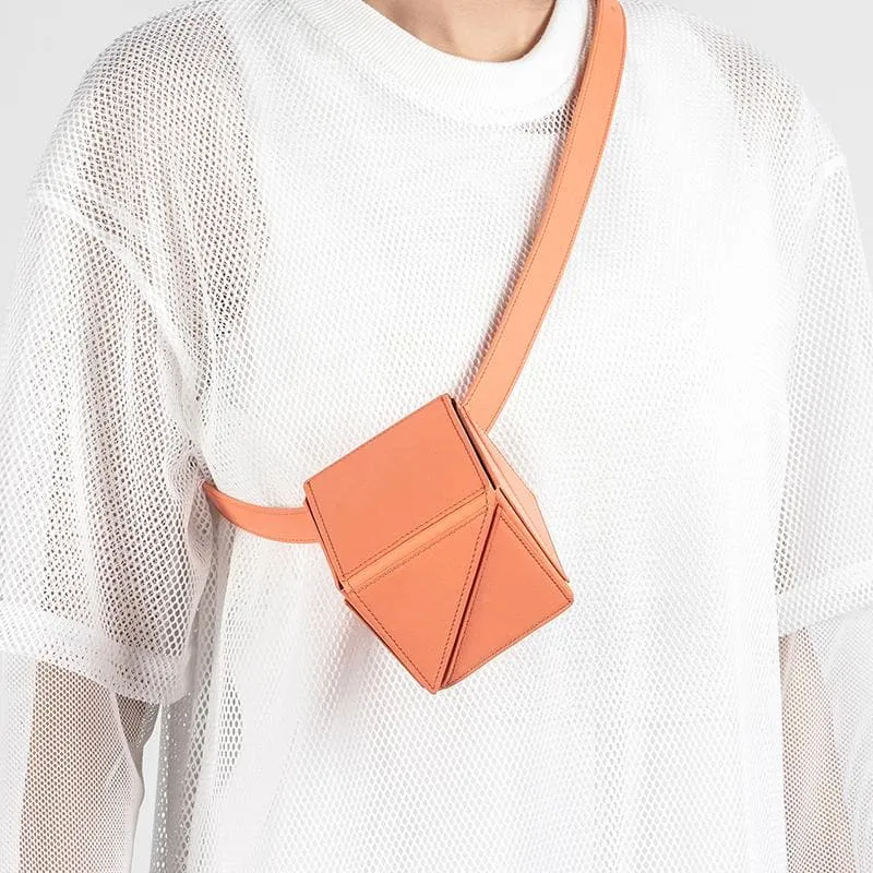 Cube Mini Foldable Belt Bag - Orange