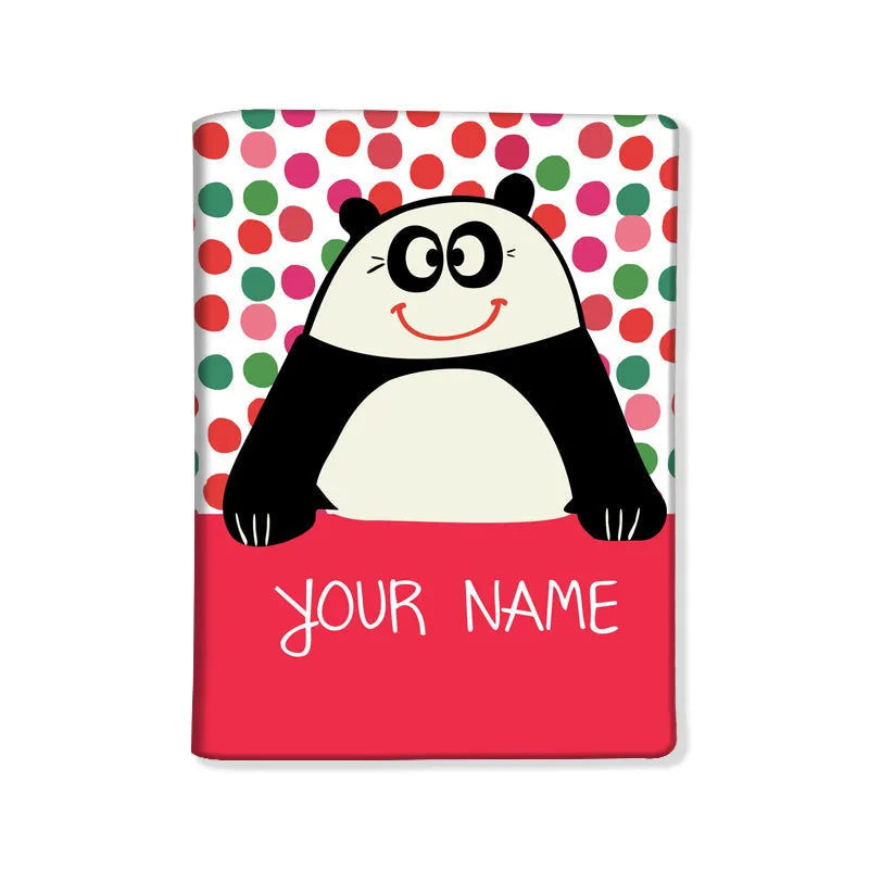 Customized Passport Cover and Luggage Tag Set for Kids  - Cute Panda