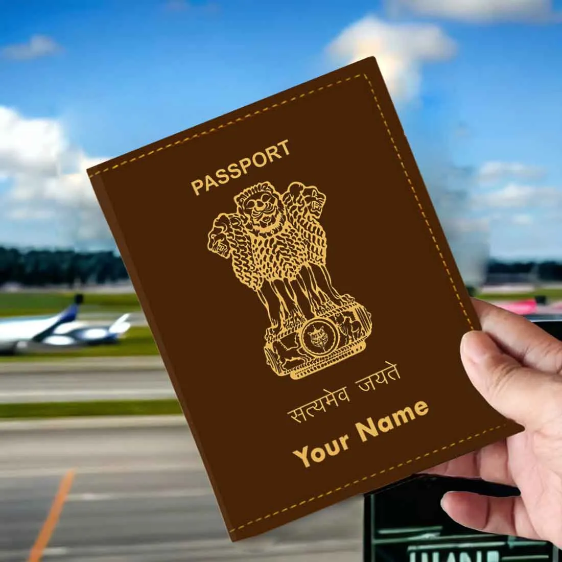 Customized Passport Holder Cover -  INDIAN PASSPORT STYLE