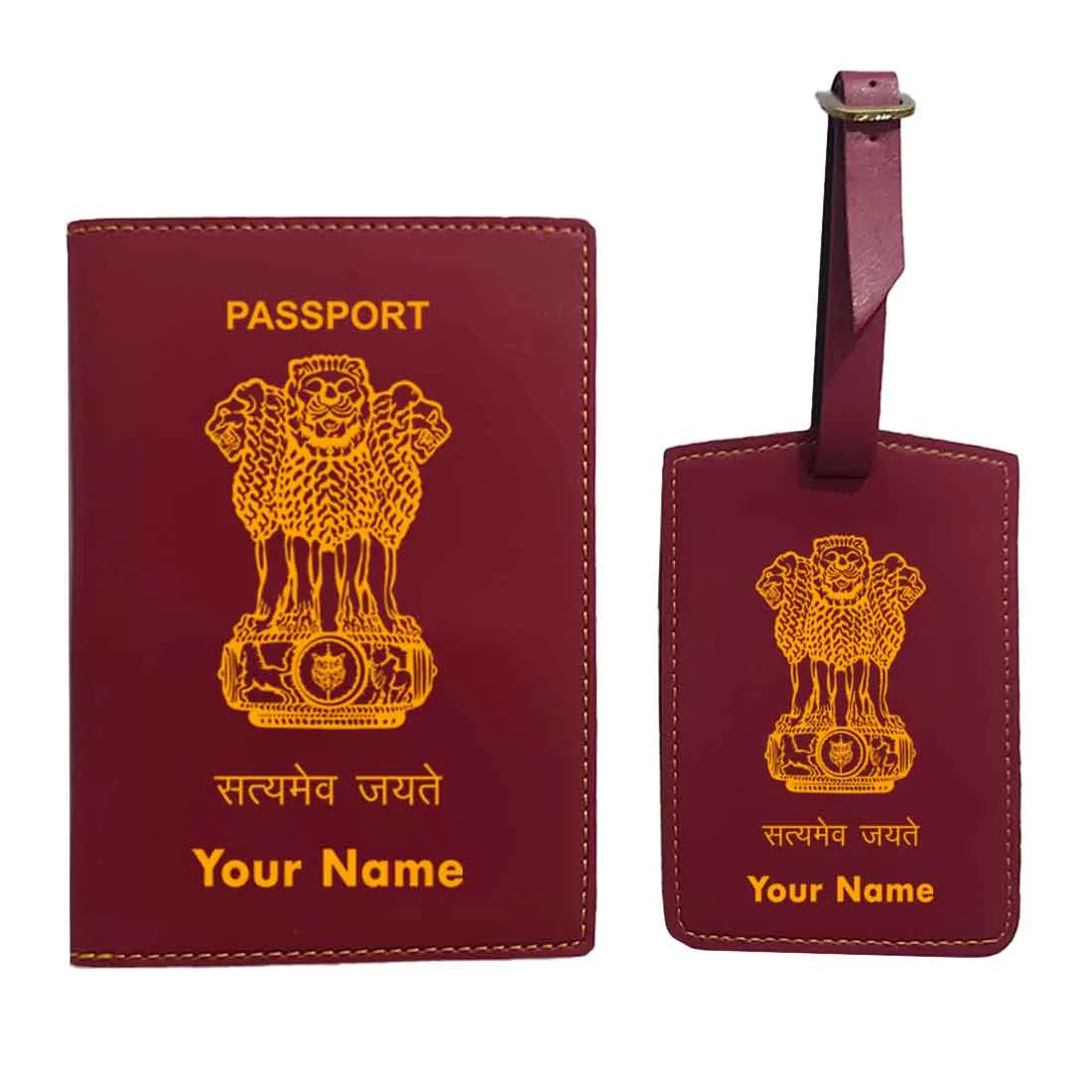 Customized Passport Holder Cover -  INDIAN PASSPORT STYLE