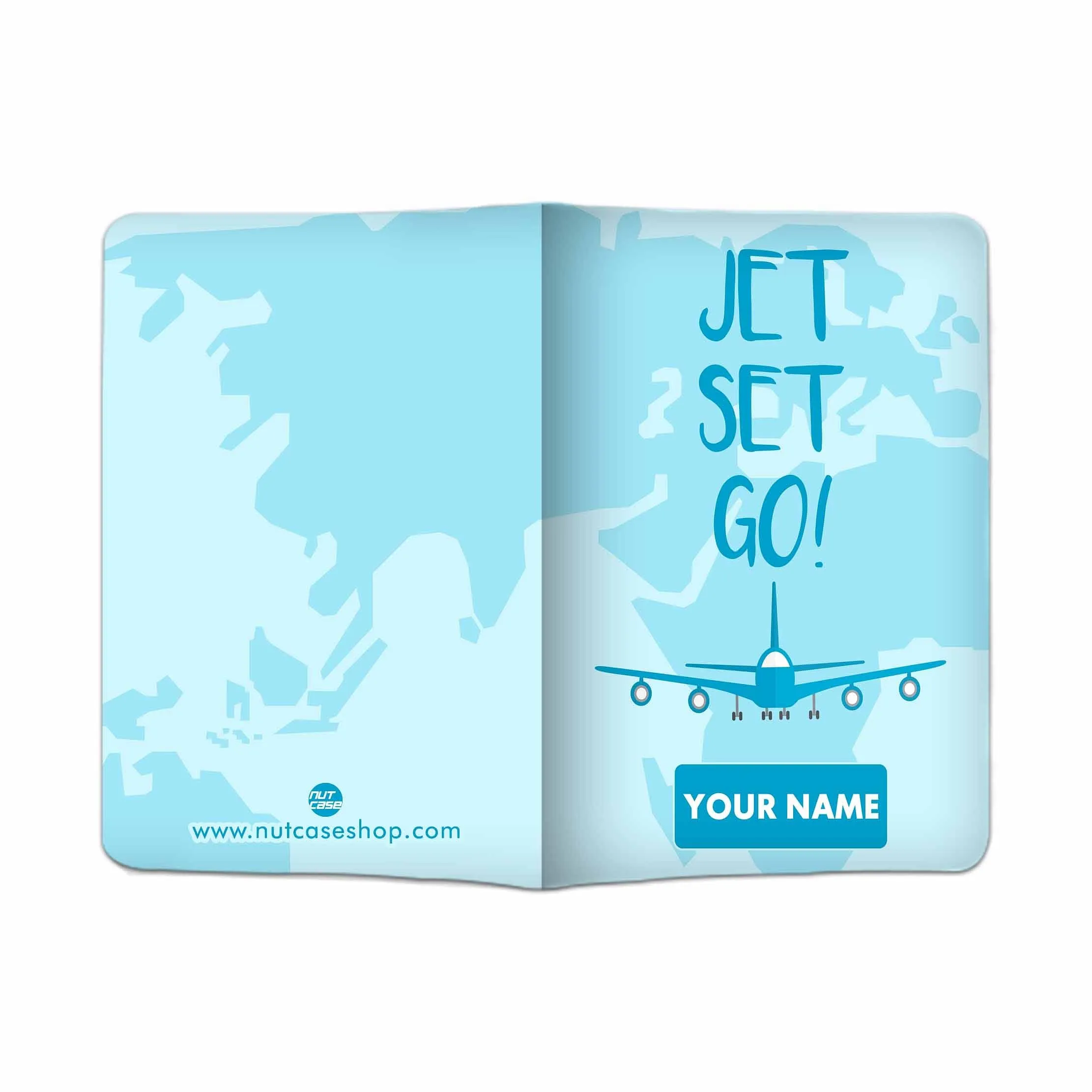 Customized Travel Passport Cover -  Jet Set Go