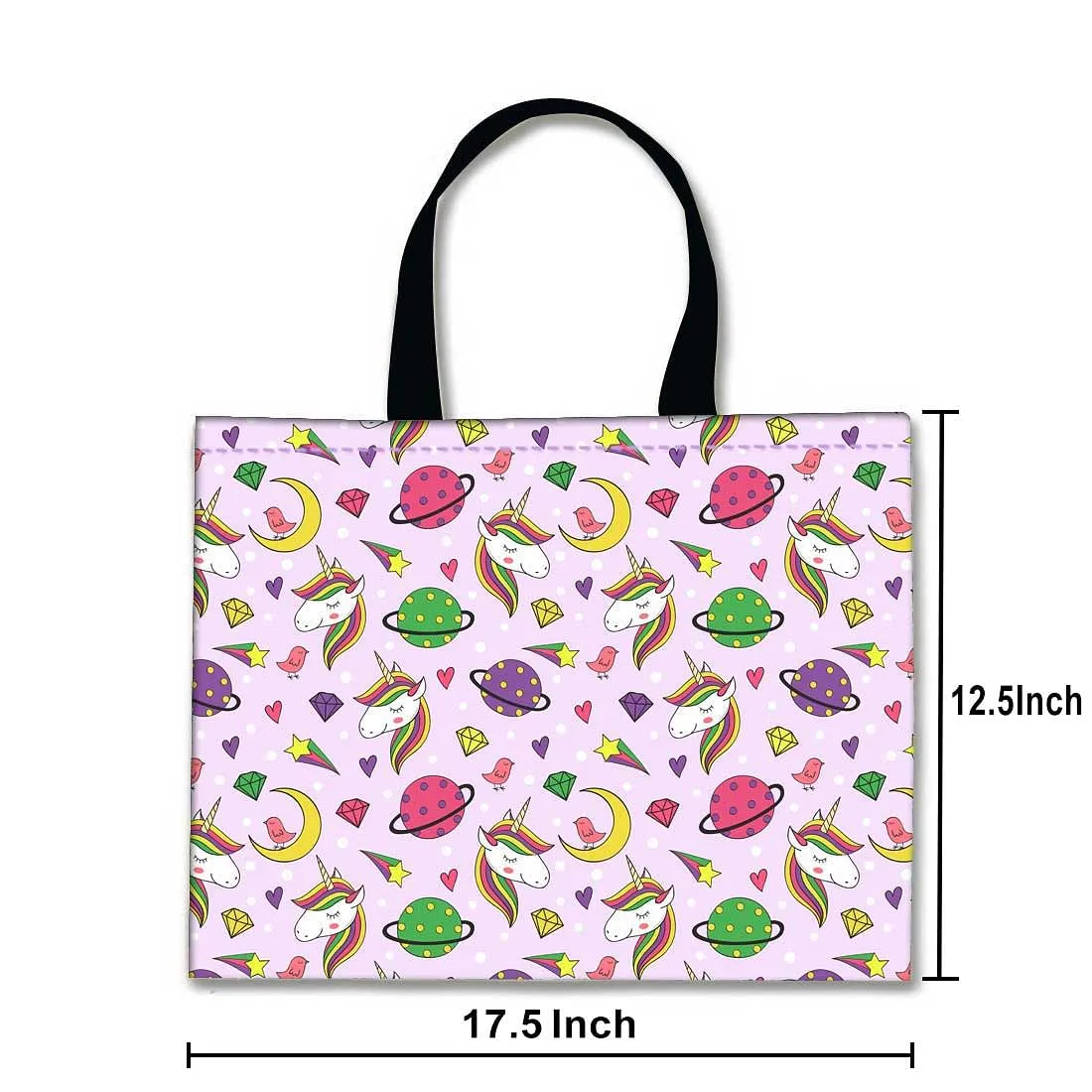 Designer Tote Bag With Zip Beach Gym Travel Bags -  Sweet Unicorn