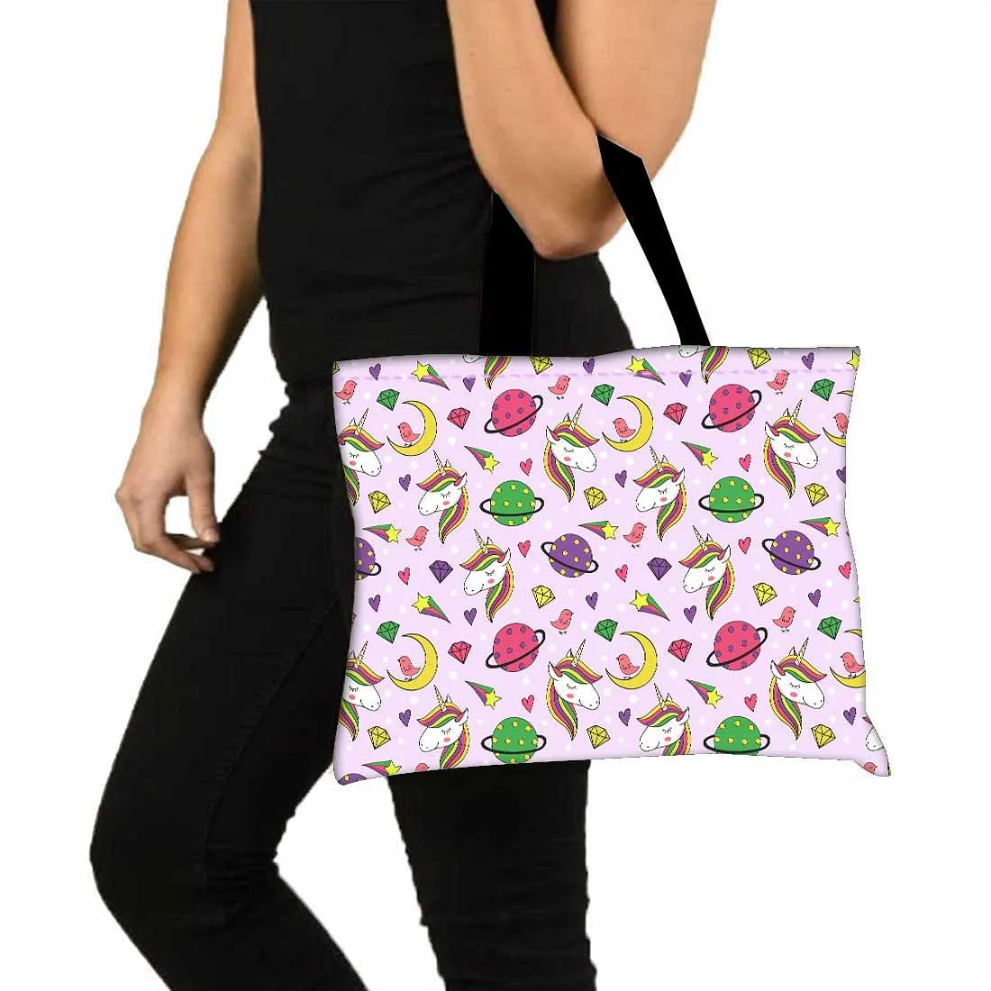 Designer Tote Bag With Zip Beach Gym Travel Bags -  Sweet Unicorn