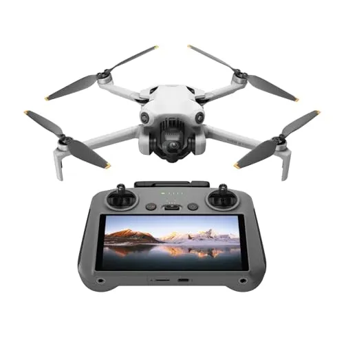 DJI Mini 4 Pro (DJI RC 2), Folding Mini-Drone with 4K HDR Video Camera for Adults, Under 0.549 lbs/249 g, 34 Mins Flight Time, 20 km Max Video Transmission Distance, Omnidirectional Vision Sensing