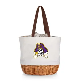 East Carolina Pirates - Coronado Canvas and Willow Basket Tote