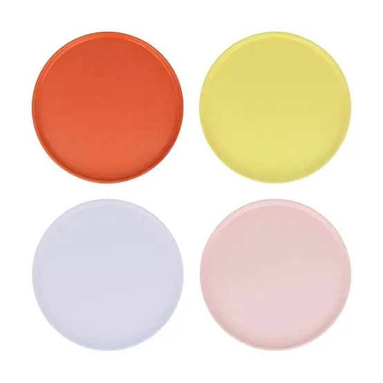 Eco Bright Mix Bamboo Blend Large Plates - Pack of 8