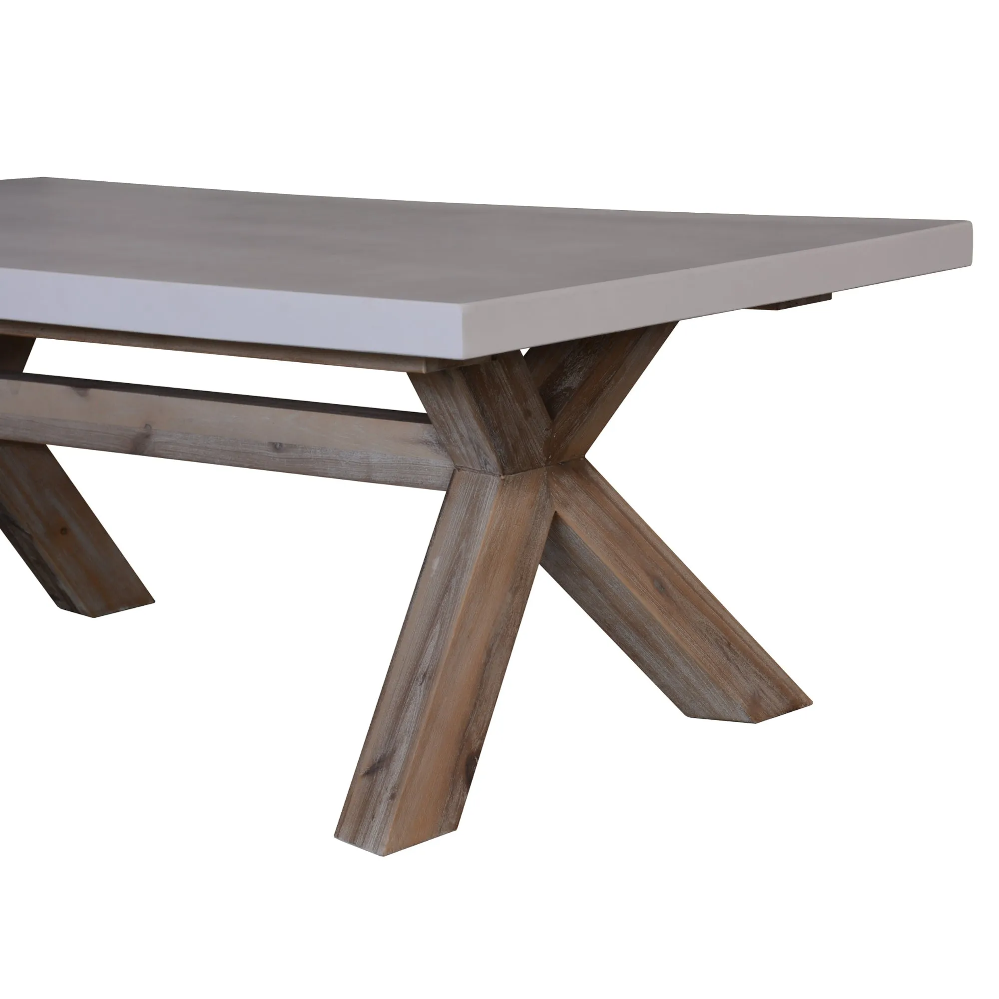 Eco-Friendly 120cm Coffee Table w/ Concrete Top