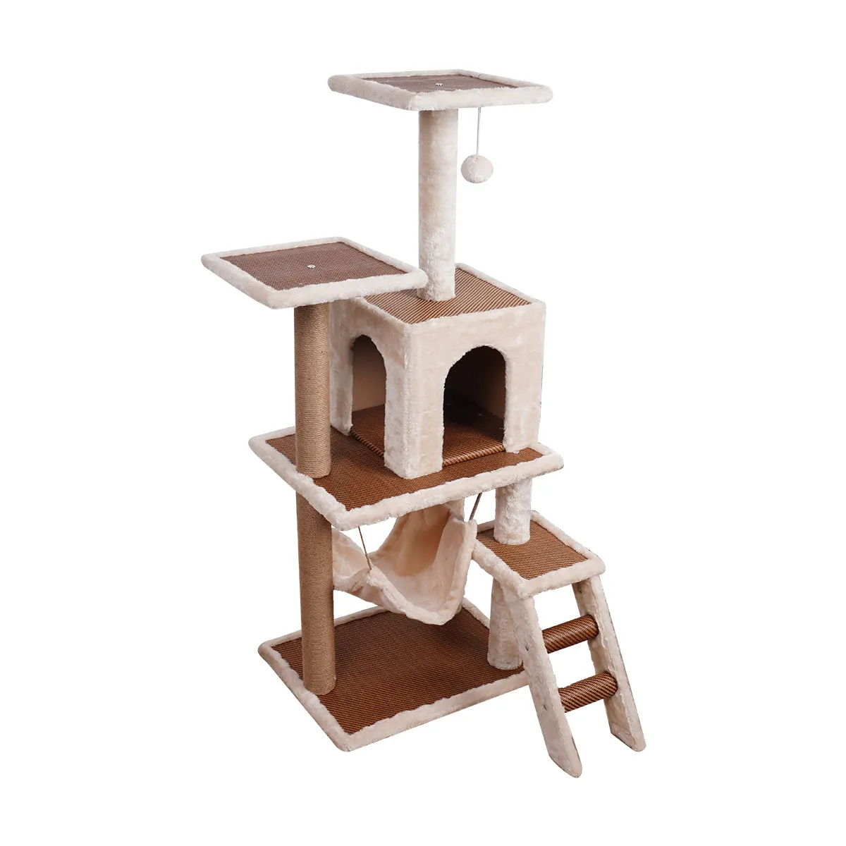 Eco-friendly Cat Tree with Scratching Post & Hammock - Furtastic