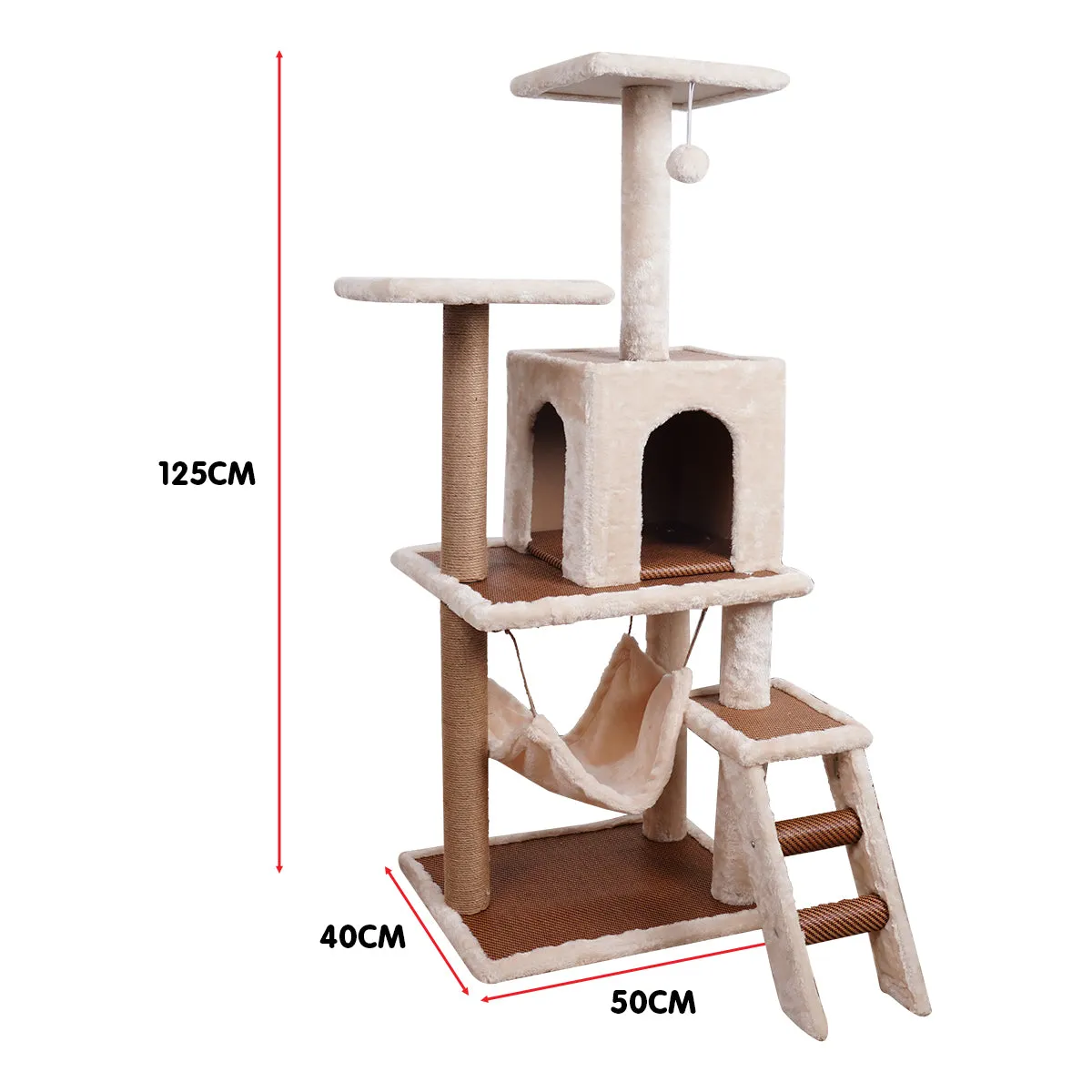 Eco-friendly Cat Tree with Scratching Post & Hammock - Furtastic