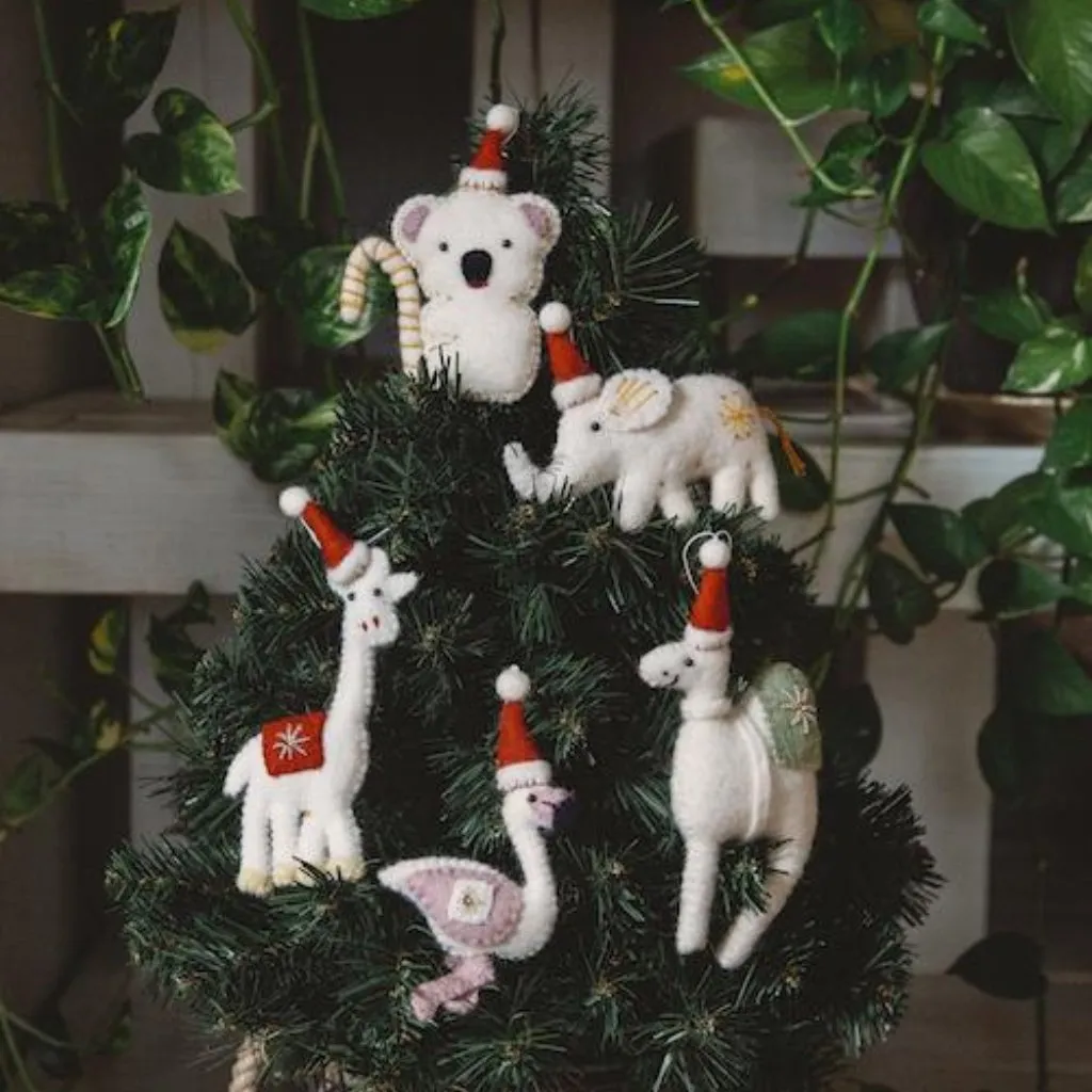 Embellished Felt Giraffe Ornament