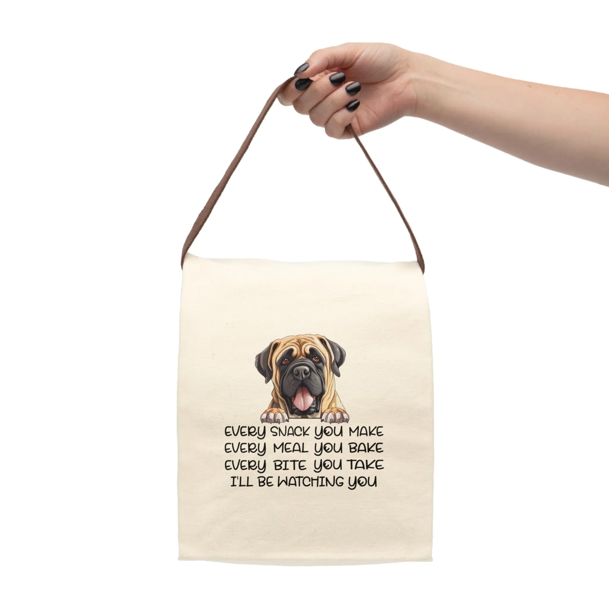 English Mastiff Canvas Lunch Bag With Strap