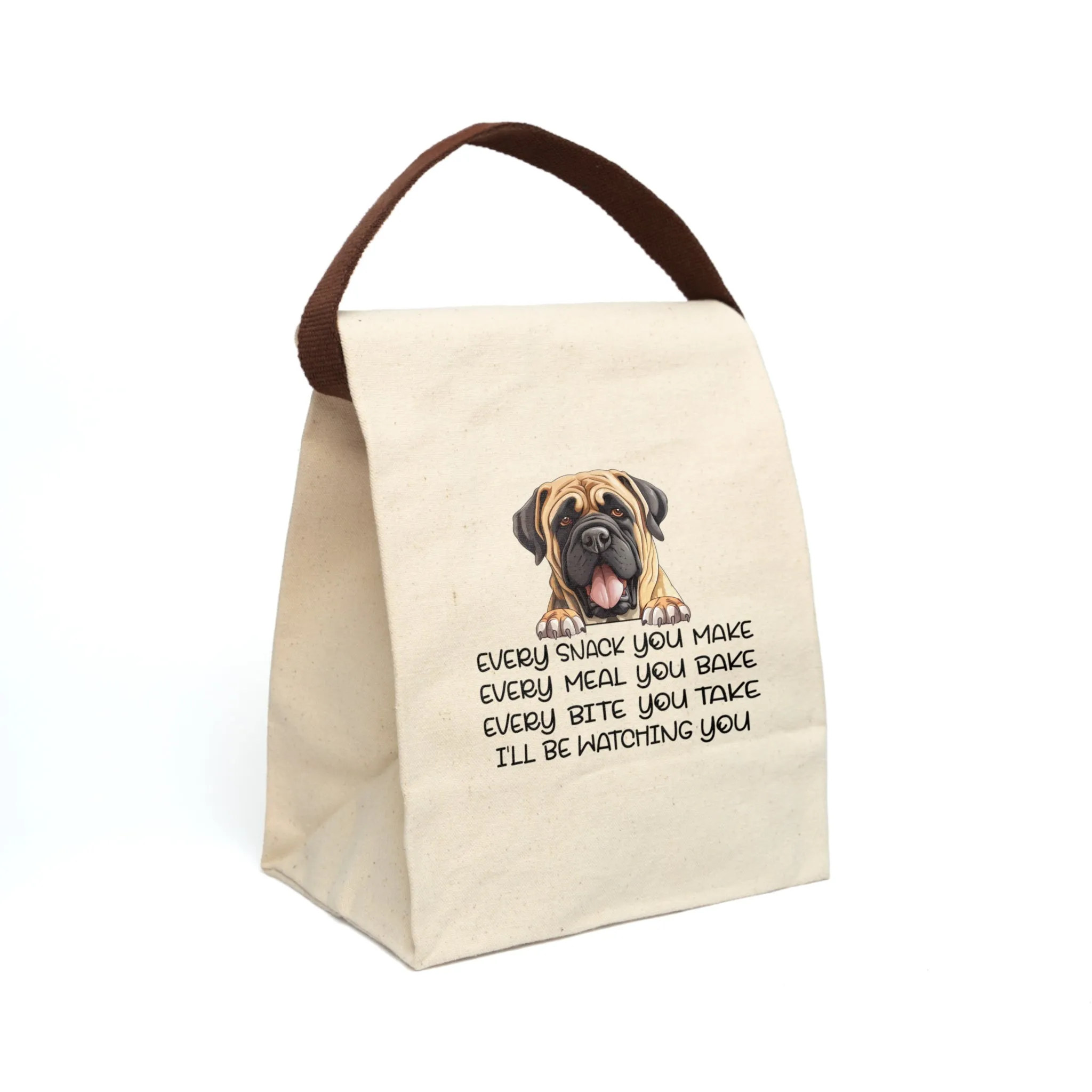 English Mastiff Canvas Lunch Bag With Strap