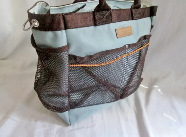 EUC UN APRES MIDI DE CHIEN PARIS TOTE COOLER Picnic Lunch Bag BLUE BROWN