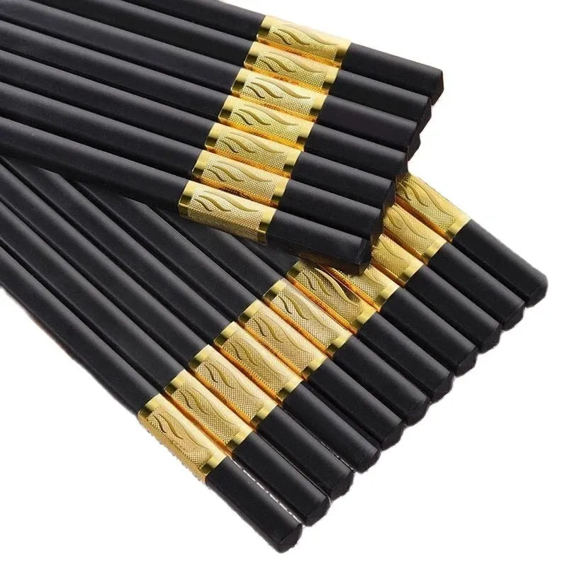 Exquisite Gift Set: 10 Pairs of Reusable Glass Fiber Chopsticks in a Stylish Presentation Box