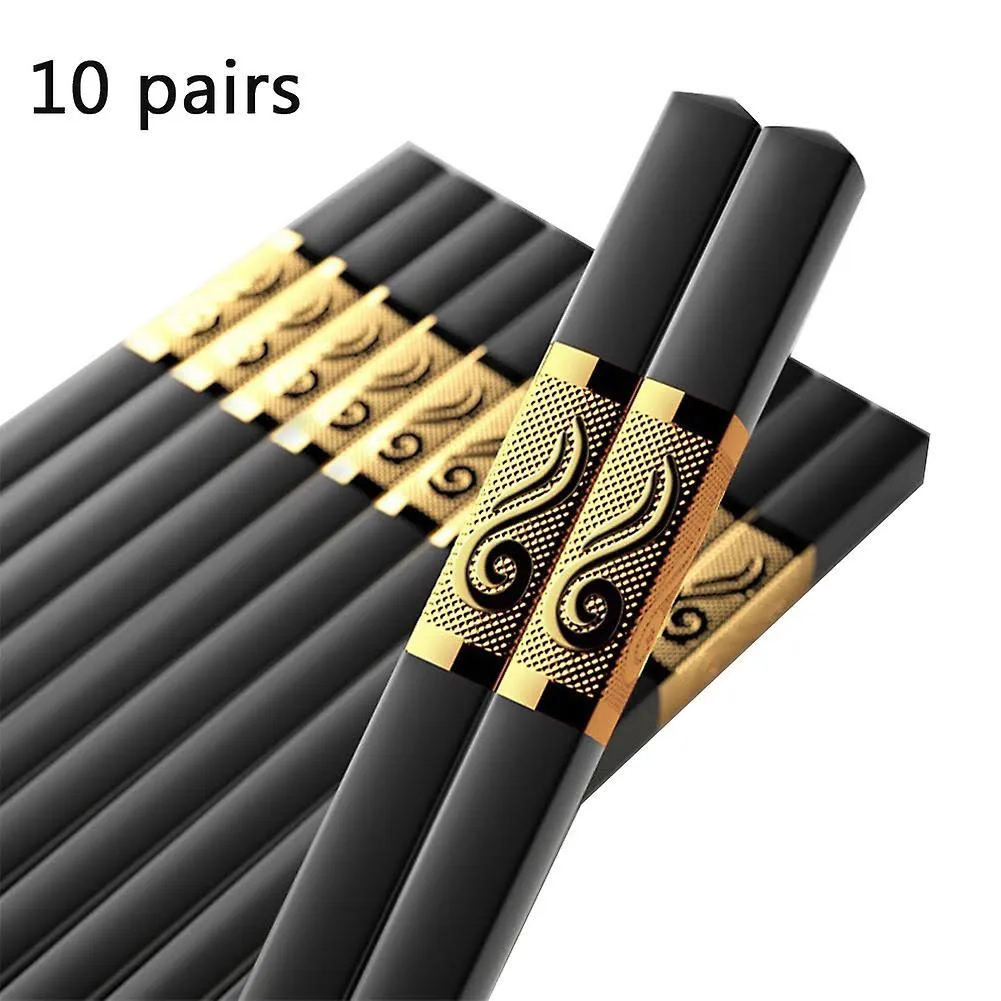 Exquisite Gift Set: 10 Pairs of Reusable Glass Fiber Chopsticks in a Stylish Presentation Box