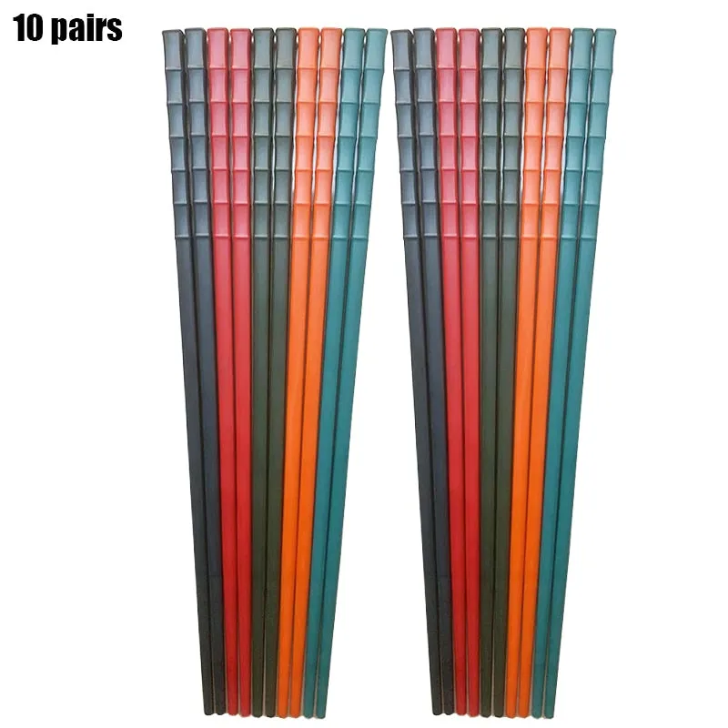 Exquisite Gift Set: 10 Pairs of Reusable Glass Fiber Chopsticks in a Stylish Presentation Box