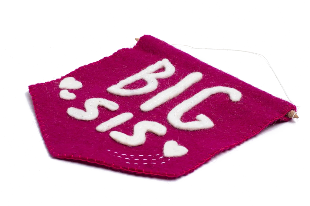 Felt Big Sis Banner Flag