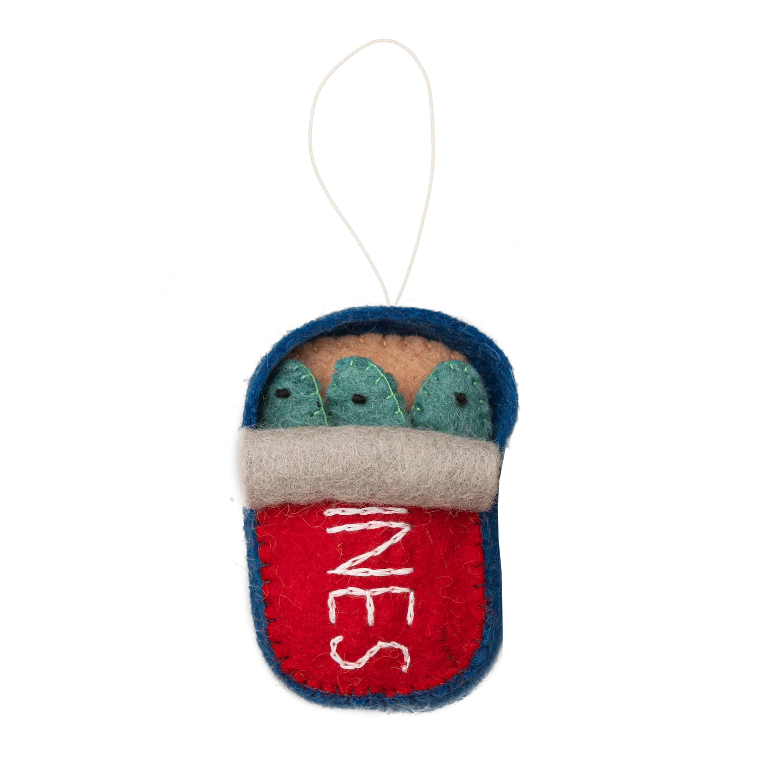 Felt Can of Sardines Ornament