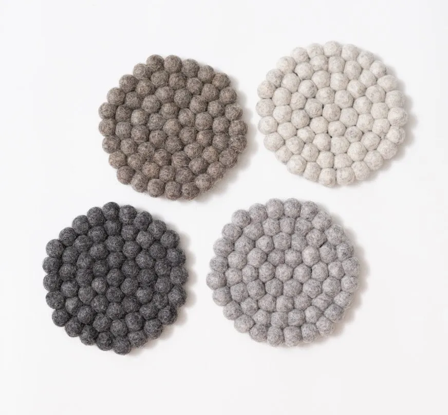 Felt Coasters, Set of Four