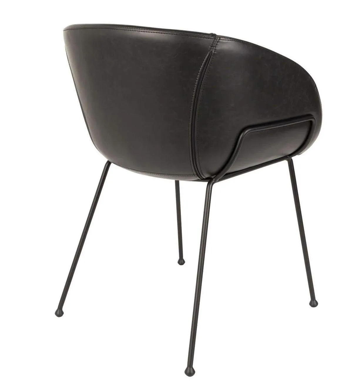 FESTON eco leather armchair black