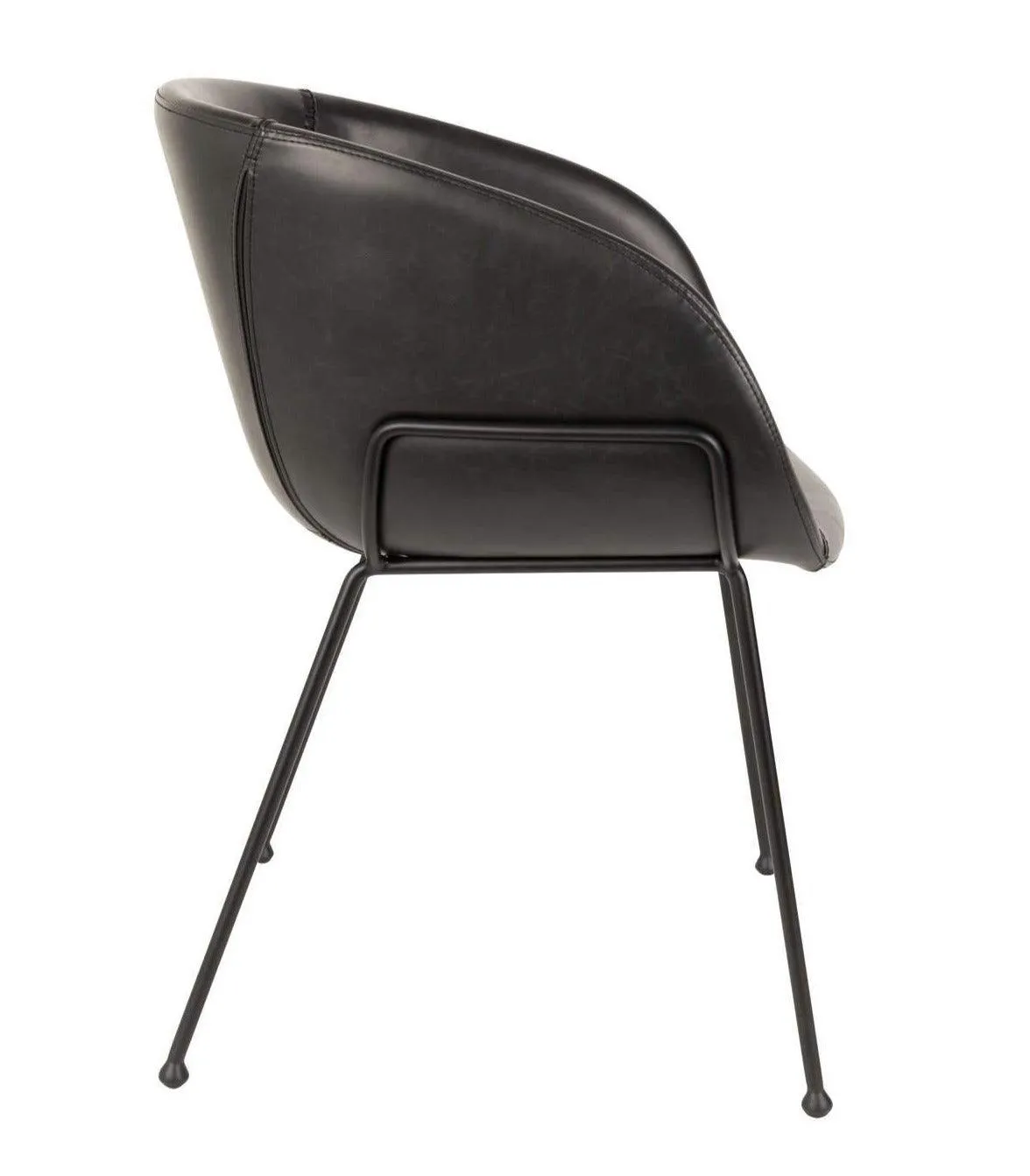 FESTON eco leather armchair black