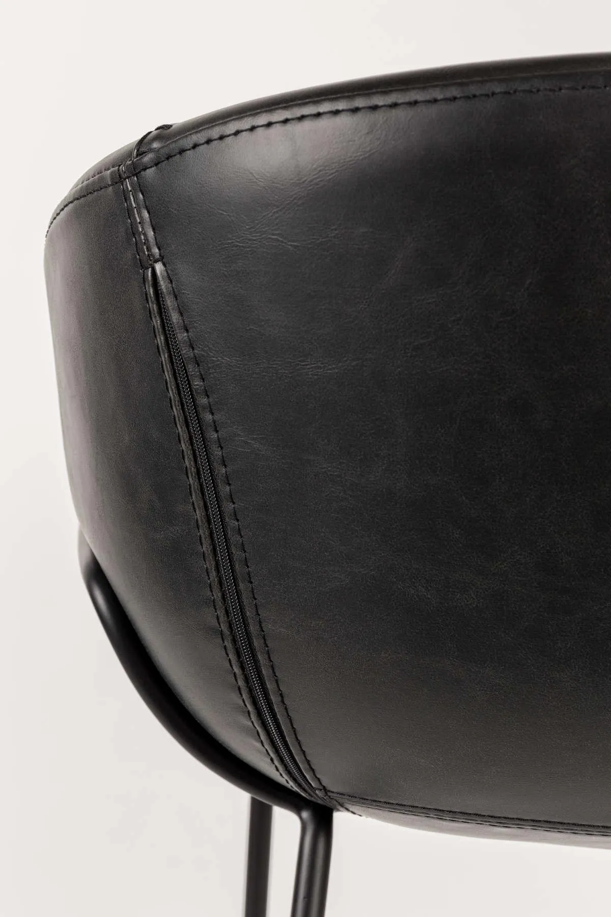 FESTON eco leather armchair black